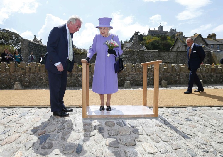 Image: Queen Elizabeth II And Prince Philip, Duke of Edinburgh Visit Cornwall